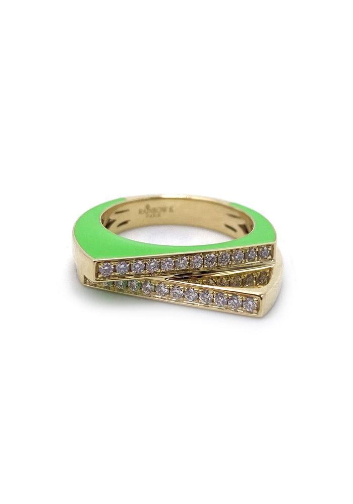 Bague Handcuff Vert - Rainbow K Paris