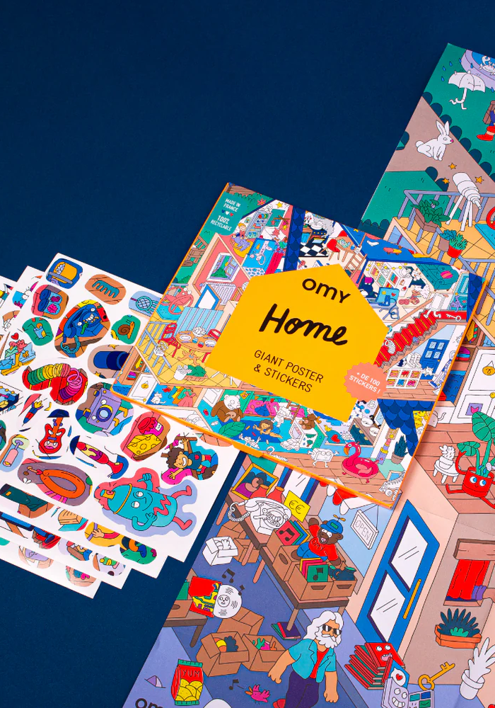 Poster Géant Cherche Et Trouve Home - OMY