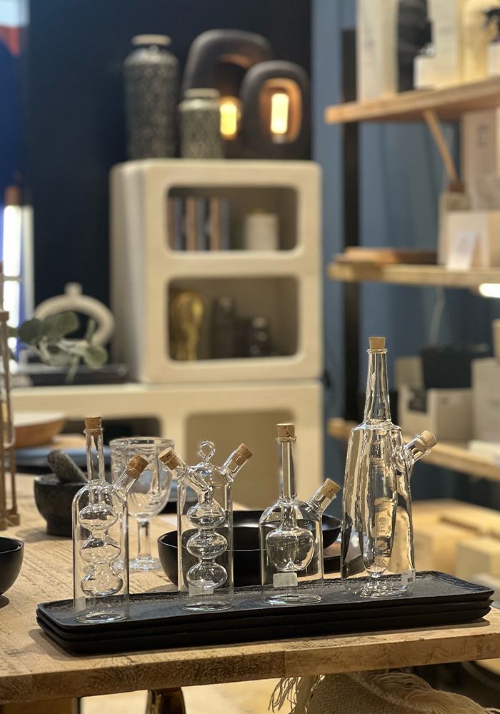 Huilier En Verre 1 Bulle - Bazar De Luxe