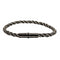 Jonc Twist Homme Noir Argent Vieilli