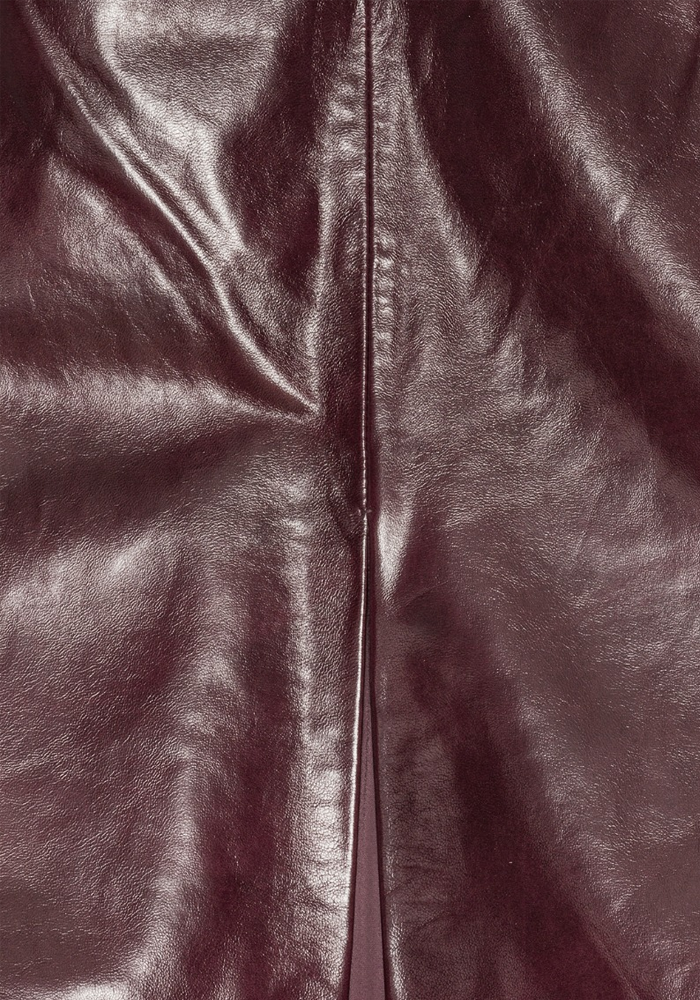 Jupe Midi Leather Bordeaux - Remain