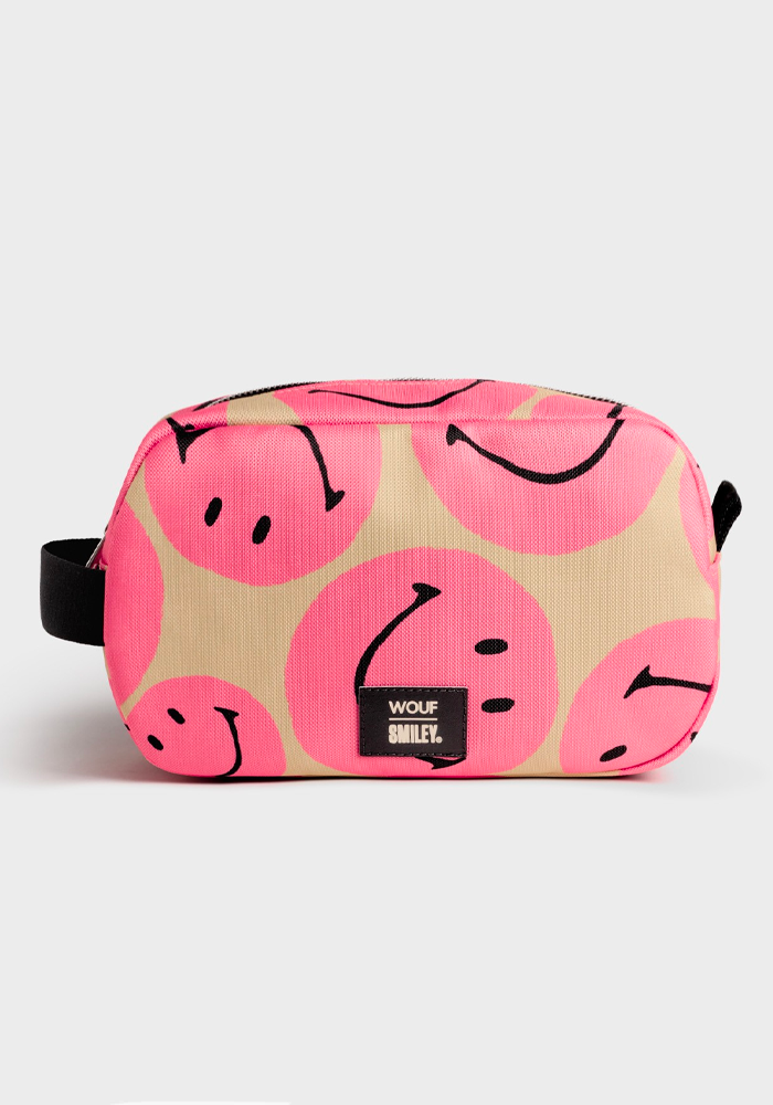 Trousse De Toilette Large Smiley Pink - Wouf