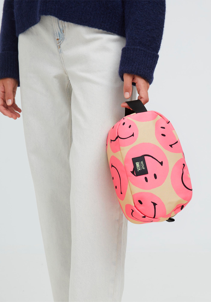 Trousse De Toilette Large Smiley Pink - Wouf