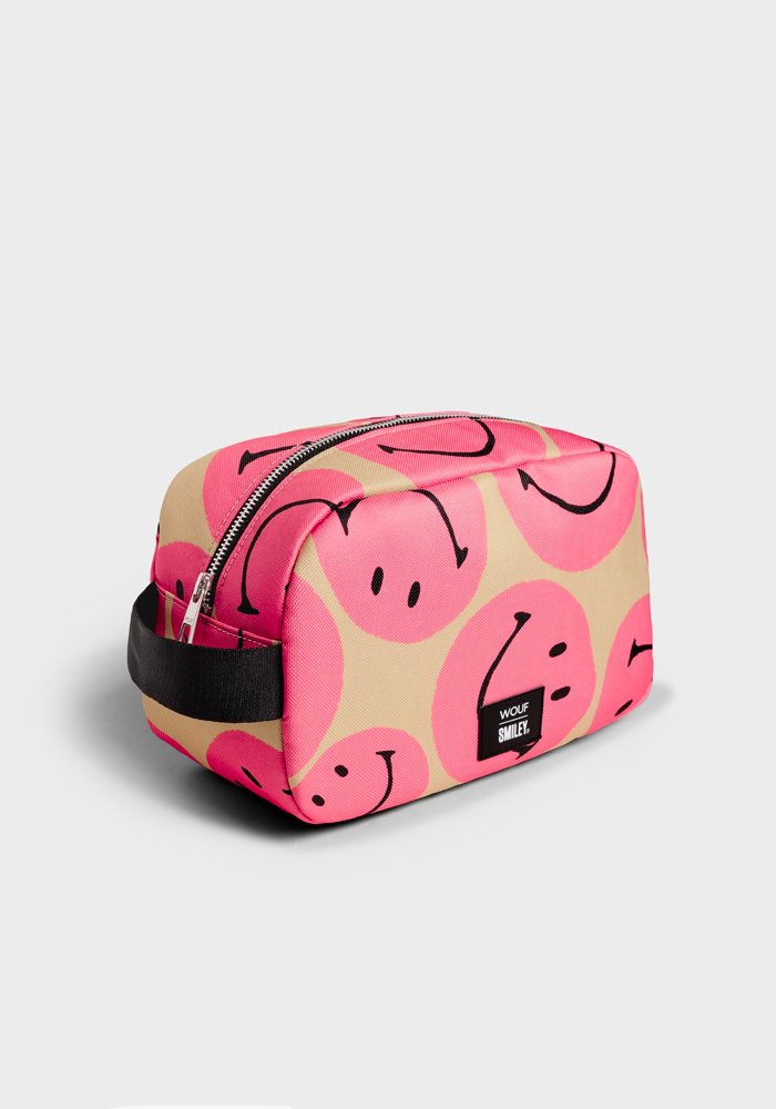Trousse De Toilette Large Smiley Pink - Wouf