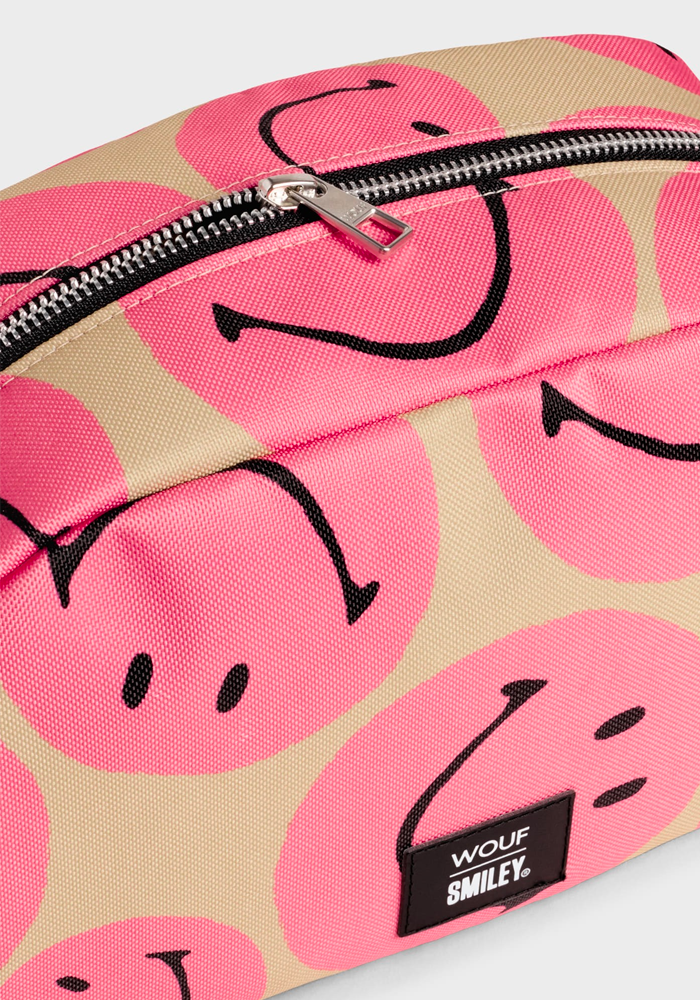 Trousse De Toilette Large Smiley Pink - Wouf