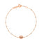 Bracelet Madone Or Rose Et Résines Opale 17cm