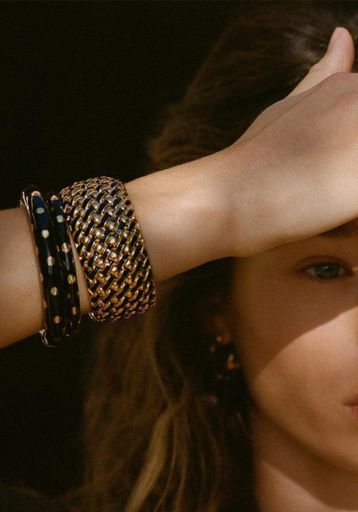 Bracelet Positano Noir Clou - Aurélie Bidermann