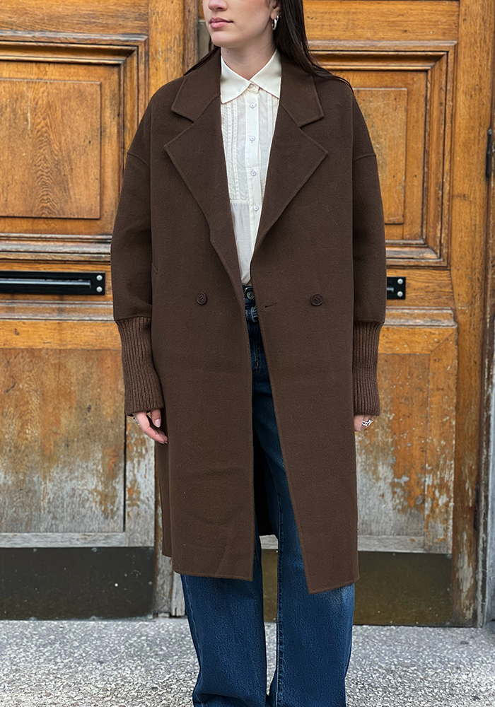 Brown Oversized Coat - Main Image