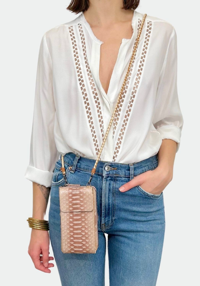 Pochette Meghan Macchiato Anse Cuir - Sista Paris