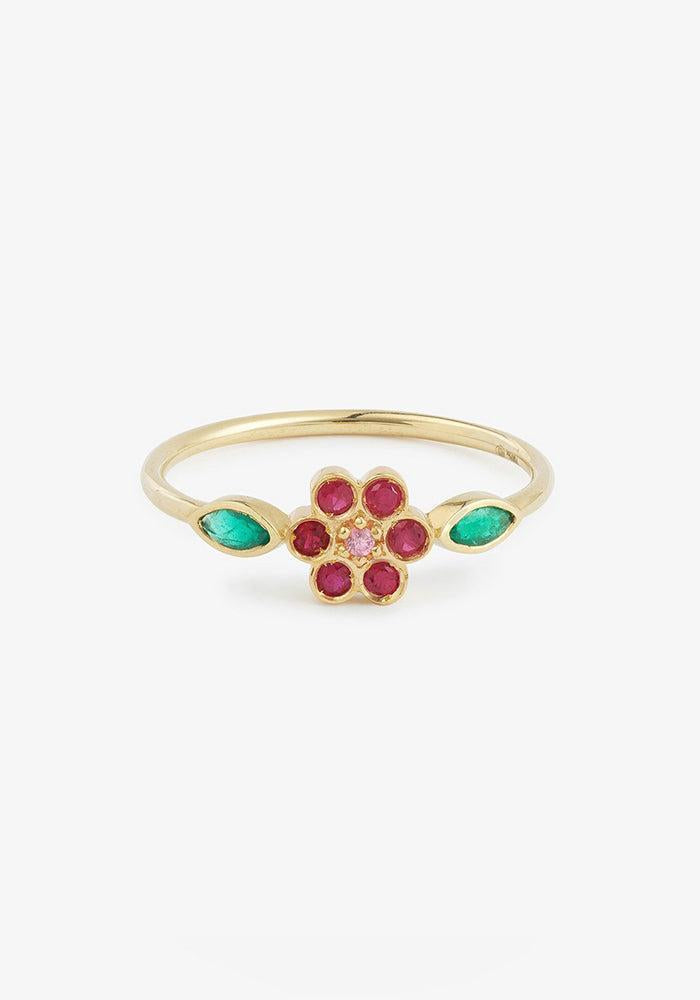 Bague Miniflower 1 Rouge - Sophie D'Agon