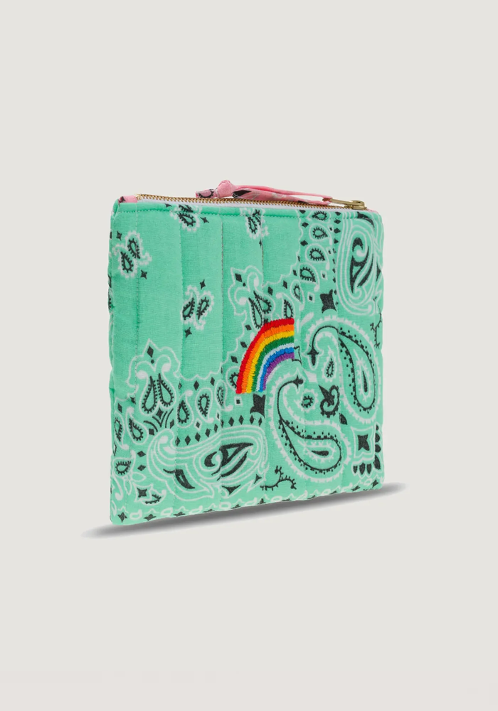 Mini Pochette Bandana Arc En Ciel Mint Pale Pink - Call It By Your Name