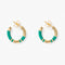 Mini Emerald Positano Hoop Earrings