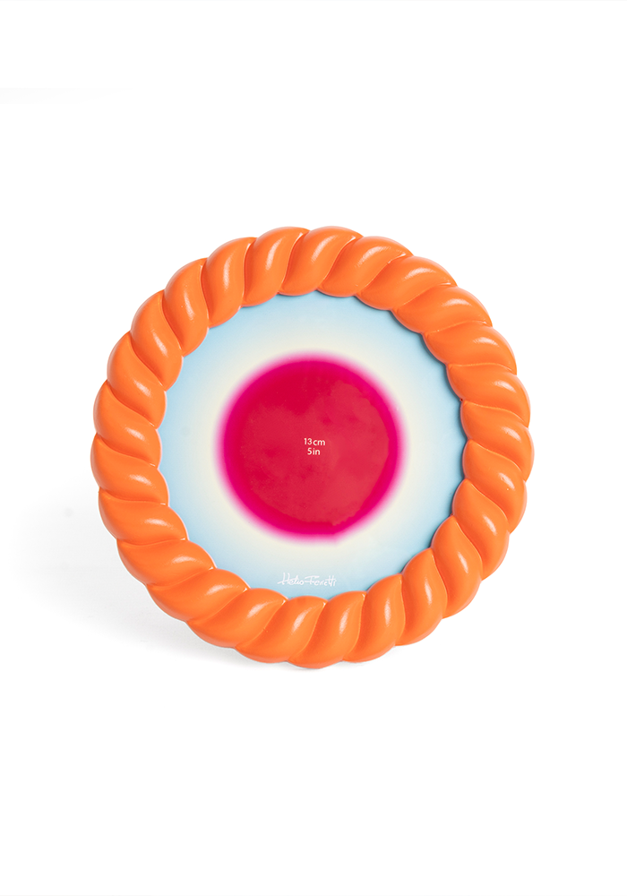 Cadre Photo Rond Coquillage Orange - Blush Sélection