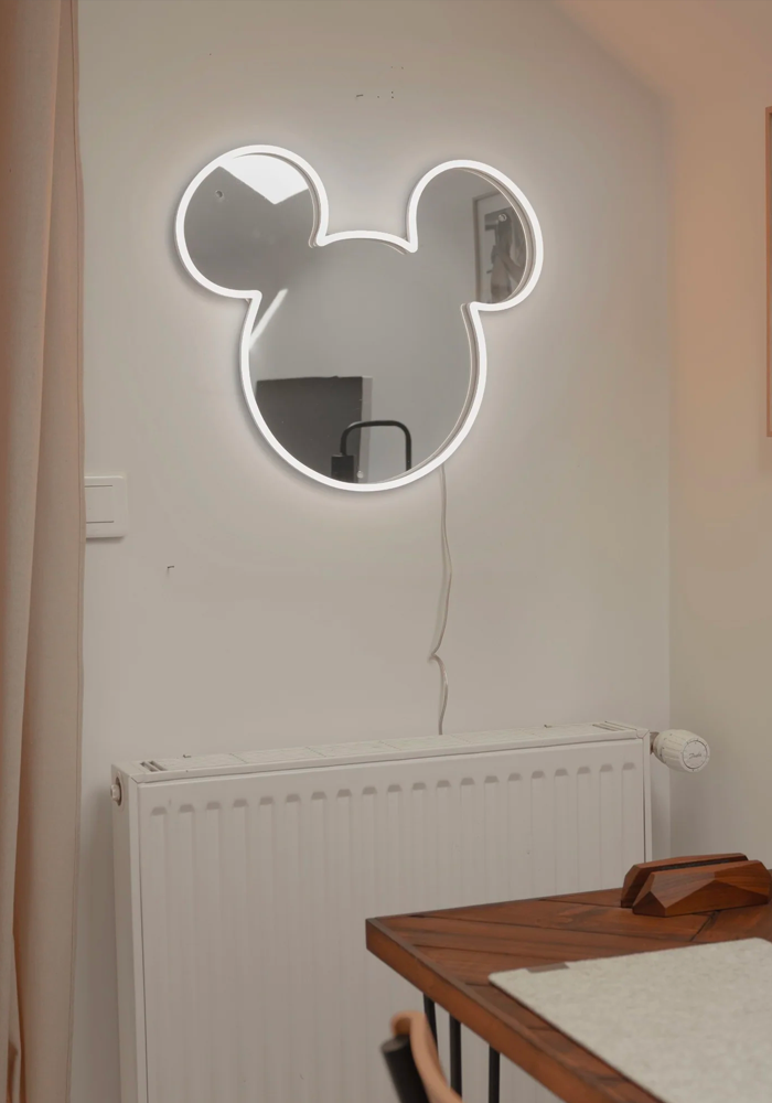 Néon Miroir Mickey - Yellow Pop