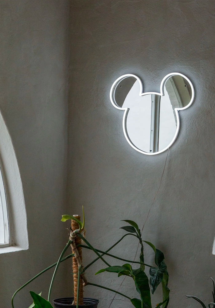 Néon Miroir Mickey - Yellow Pop