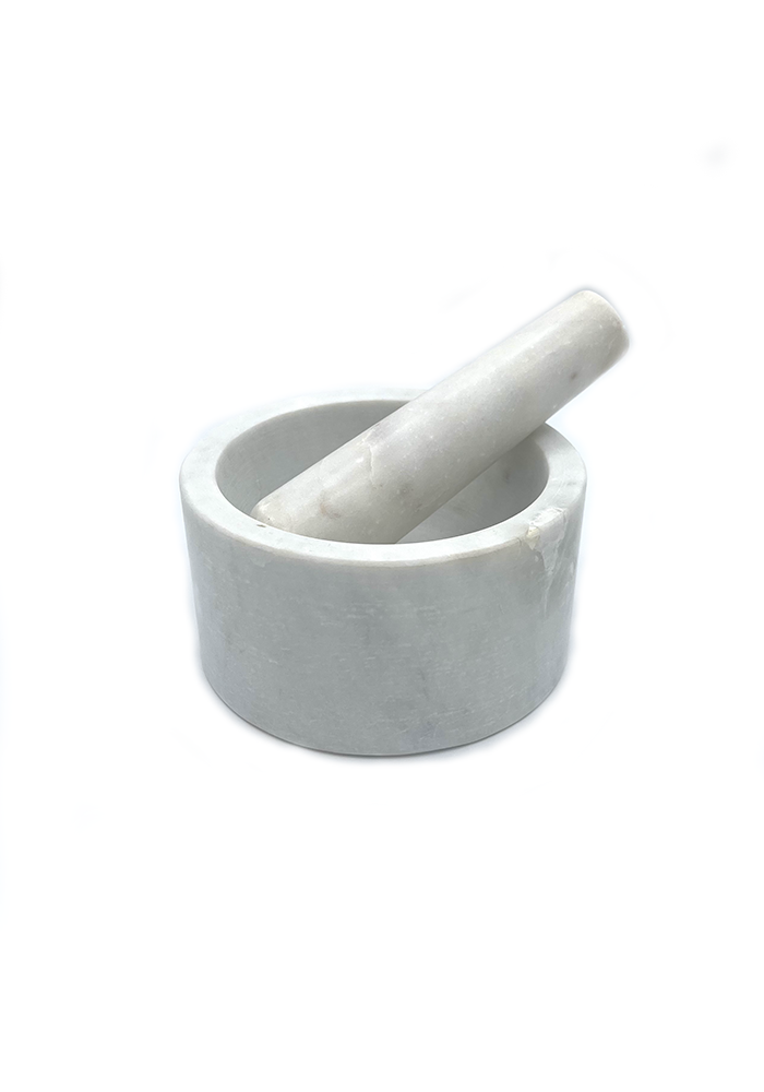 Mortier Et Pilon Marbre Blanc - Bazar De Luxe