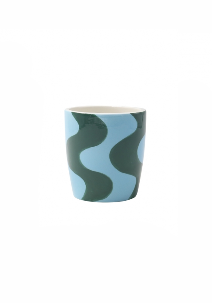 Mug Valentina Vagues Bleues Et Vertes - Blush Sélection