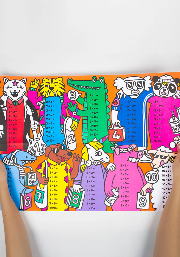 Poster À Colorier Multiplications - OMY