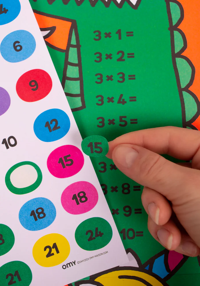 Poster À Colorier Multiplications - OMY