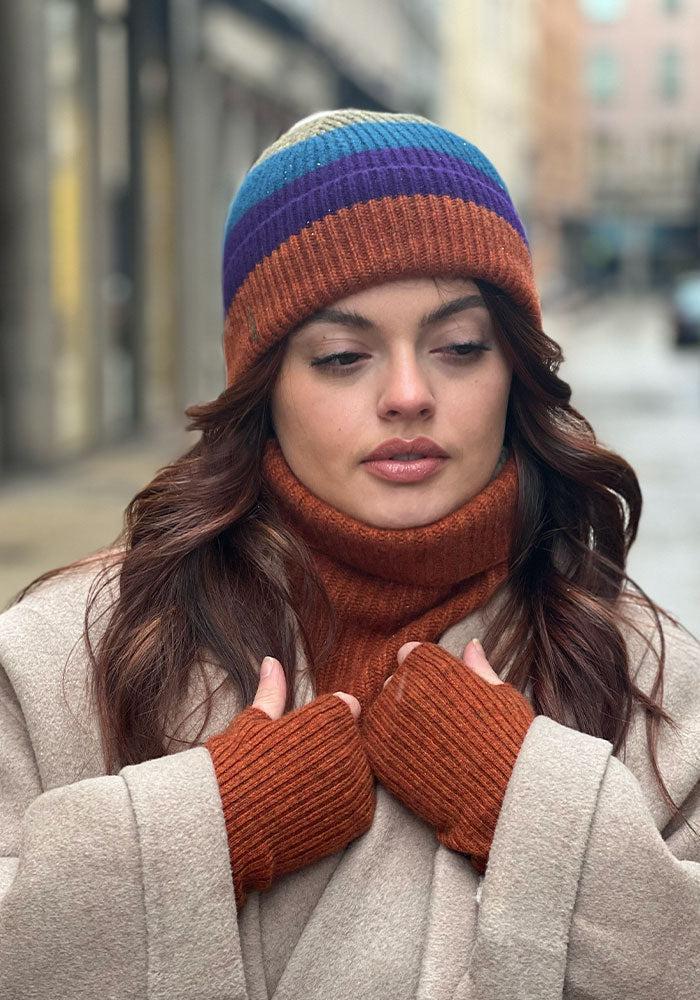 Bonnet Cachemire Rayé - Koon Cachemire