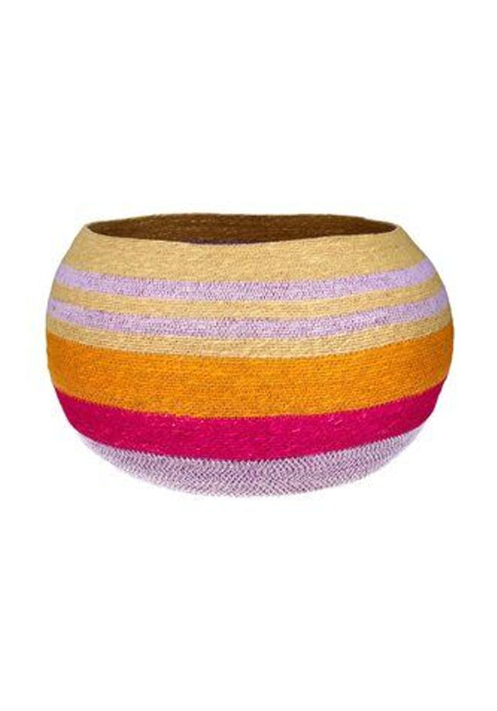 Panier Boathouse Grand Modèle Mauve, Orange Et Fushia - Blush Sélection