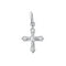 Pendentif Croix Vintage Or Blanc Et Diamants