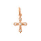 Pendentif Croix Vintage Or Rose Et Diamants