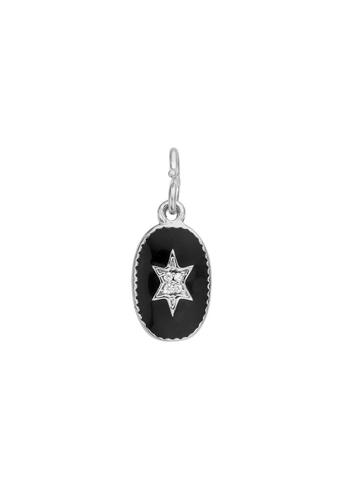 Pendentif Étoile du nord Noir et Argent