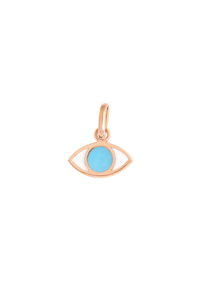 Pendentif Eye Turquoise Or Rose - Gigi Clozeau
