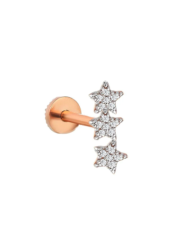 Piercing 3 Star Pavé - Kismet By Milka