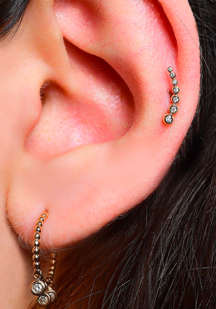 Piercing Solitaire Arc - Kismet By Milka