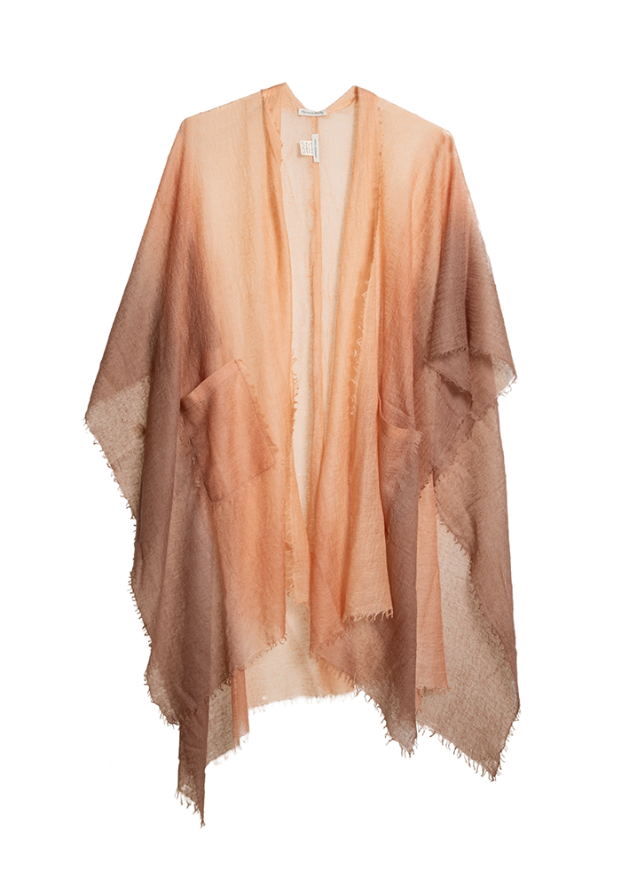 Cape Woven Semi Felted Brown - Mirror In The Sky