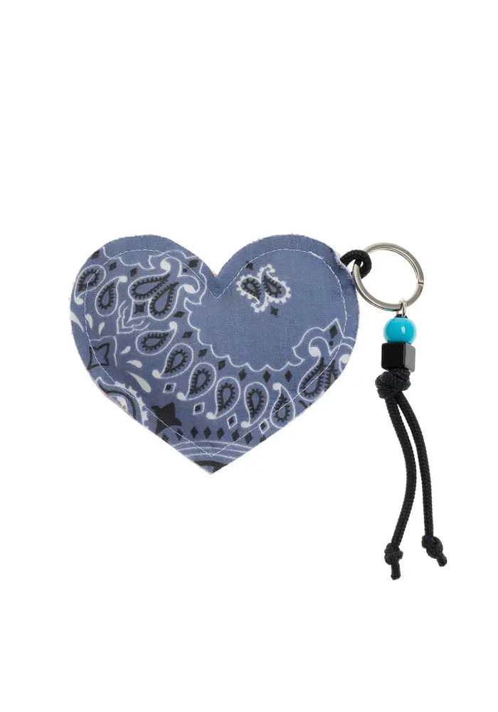 Porte-Clés Coeur Navy Chambray - Call It By Your Name