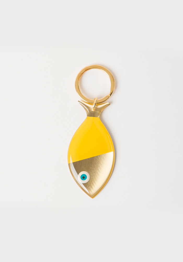 Porte-Clés Poisson Jaune - Bord De L'Eau
