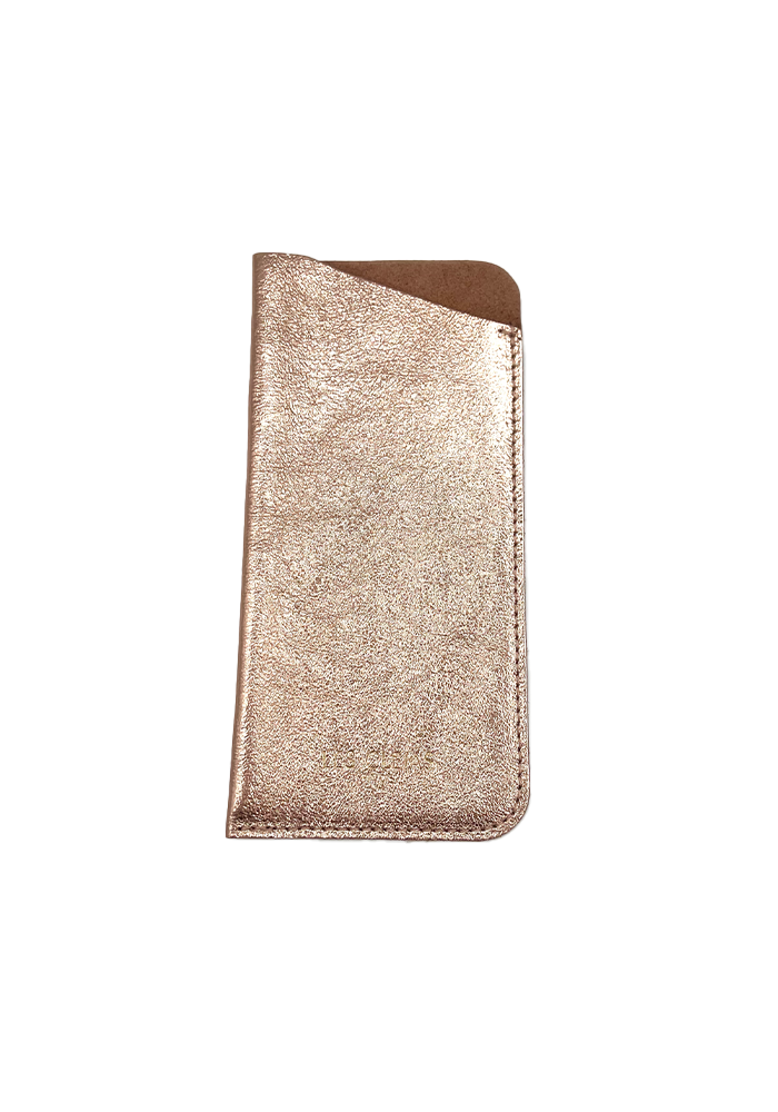 Etui A Lunettes En Cuir Rose Gold - Blush Sélection Maroquinerie