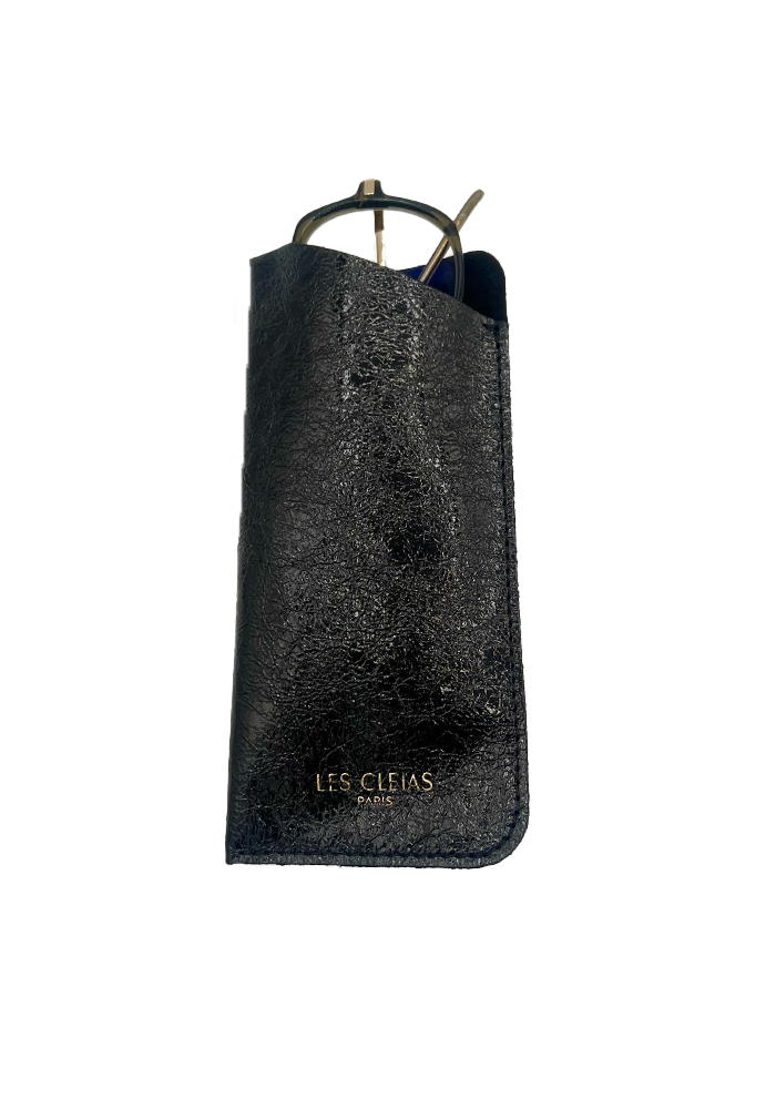 Etui A Lunettes En Cuir Noir - Blush Sélection Maroquinerie