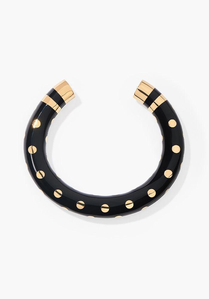 Jonc Positano Noir Clou Grand Modèle - Aurélie Bidermann