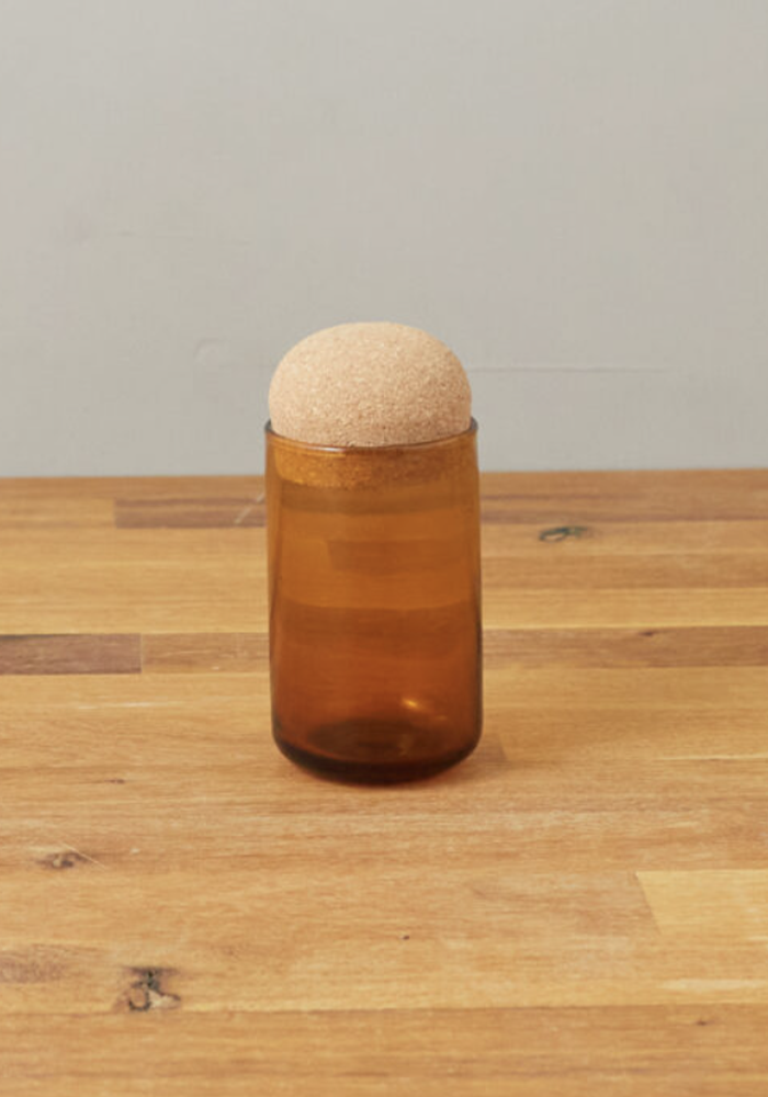 ocal En Verre Marron Evia Et Bouchon Rond En Liège - Be Home