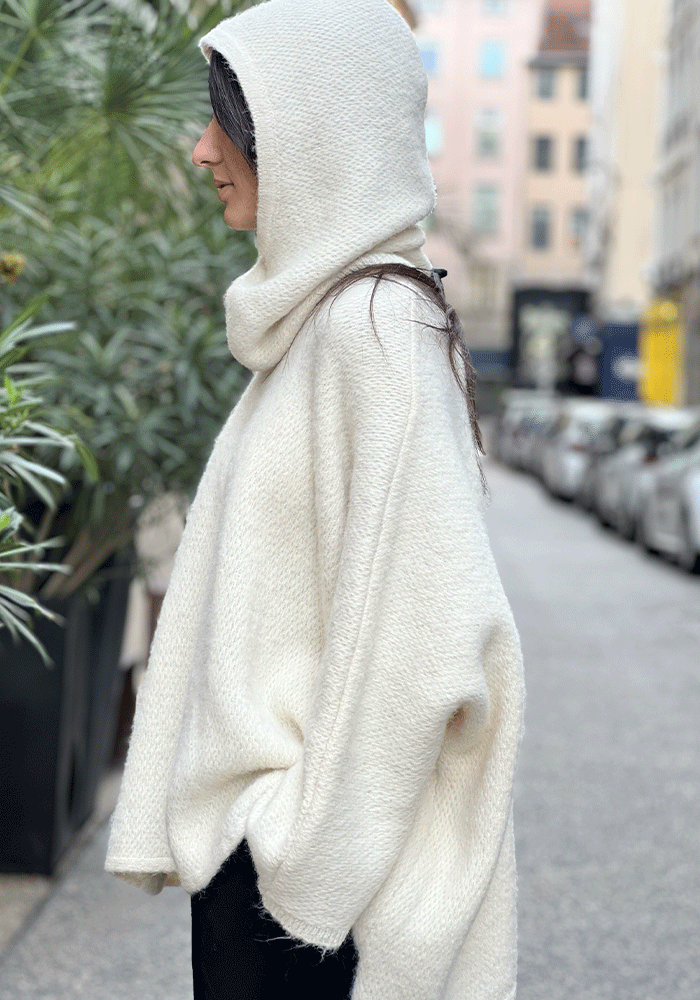 Pull En Mail Blanc - Blush Sélection Vêtements