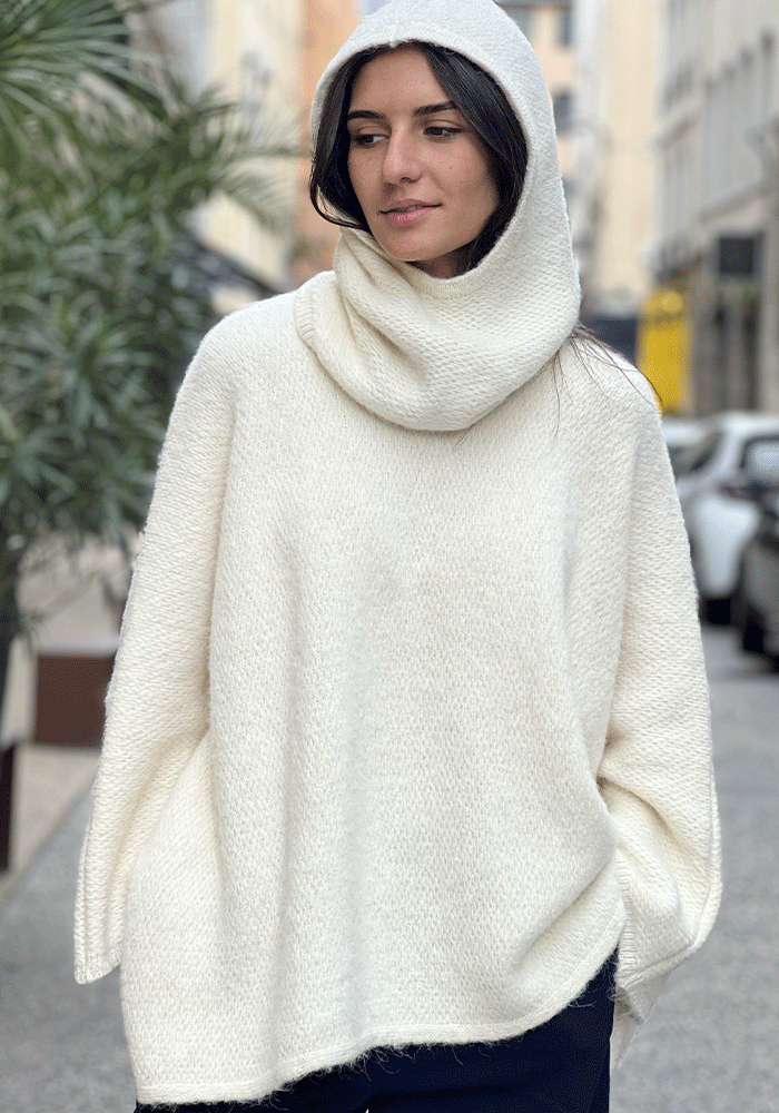 Pull En Mail Blanc - Blush Sélection Vêtements