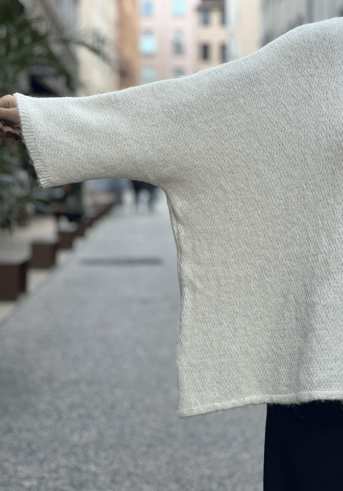 Pull En Mail Blanc - Blush Sélection Vêtements
