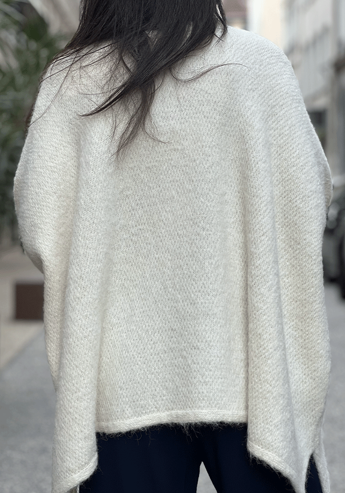 Pull En Mail Blanc - Blush Sélection Vêtements