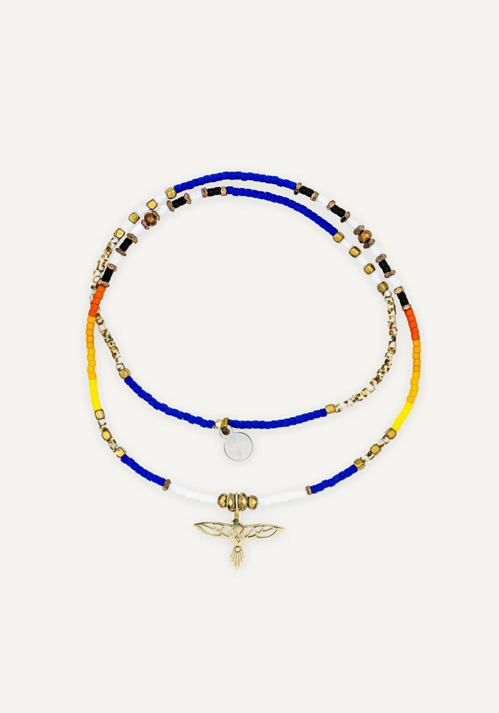 Collier Ras-De-Cou Eagle Indian - Têtes Blondes