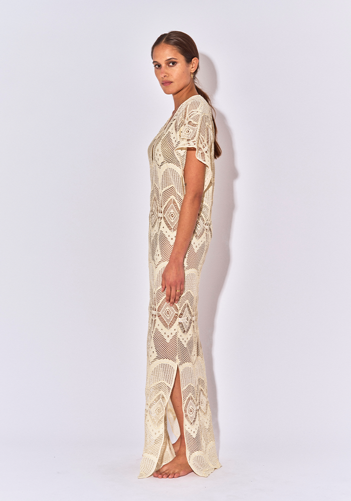 Robe Kaftan Écru - Beliza