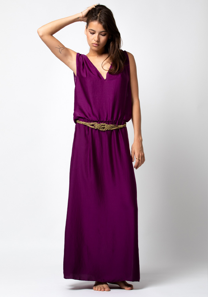 Robe Tali Longue Violet - Beliza