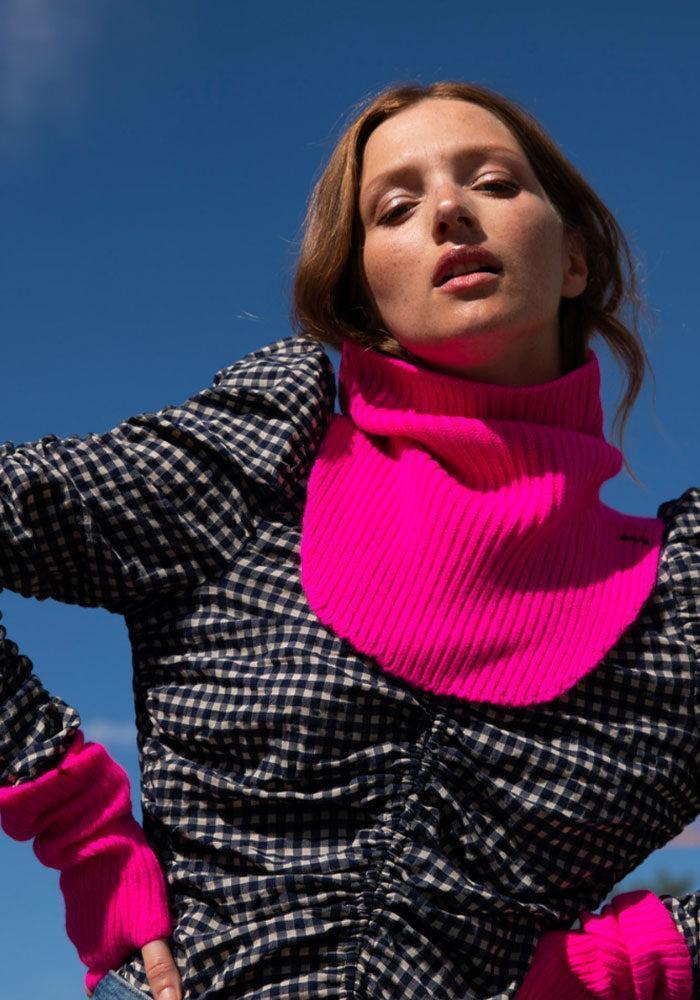Mitaines Cachemire Rose Fluo - Koon Cachemire