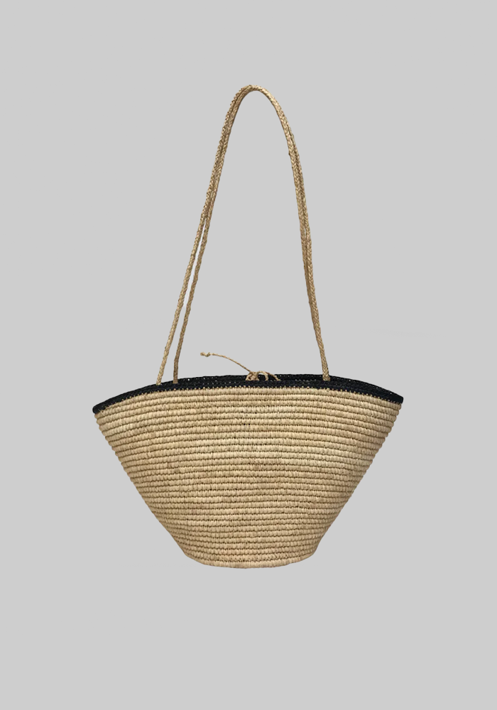 Sac Carla Petit Naturel Et Noir - Maison N.H Paris