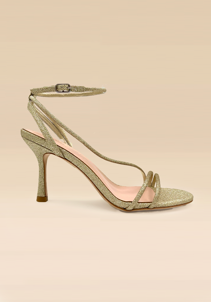 Sandales Cagliari Paillettes Dorées - Mi/Mai