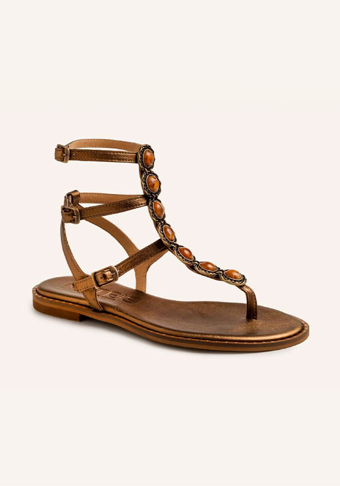 Andromeda Straps Bronze Sandals