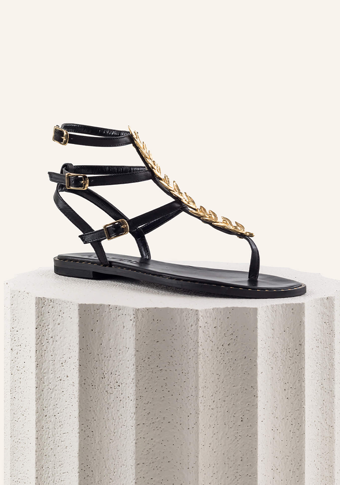 Sandales Elia 3 Brides Noires - Kotris